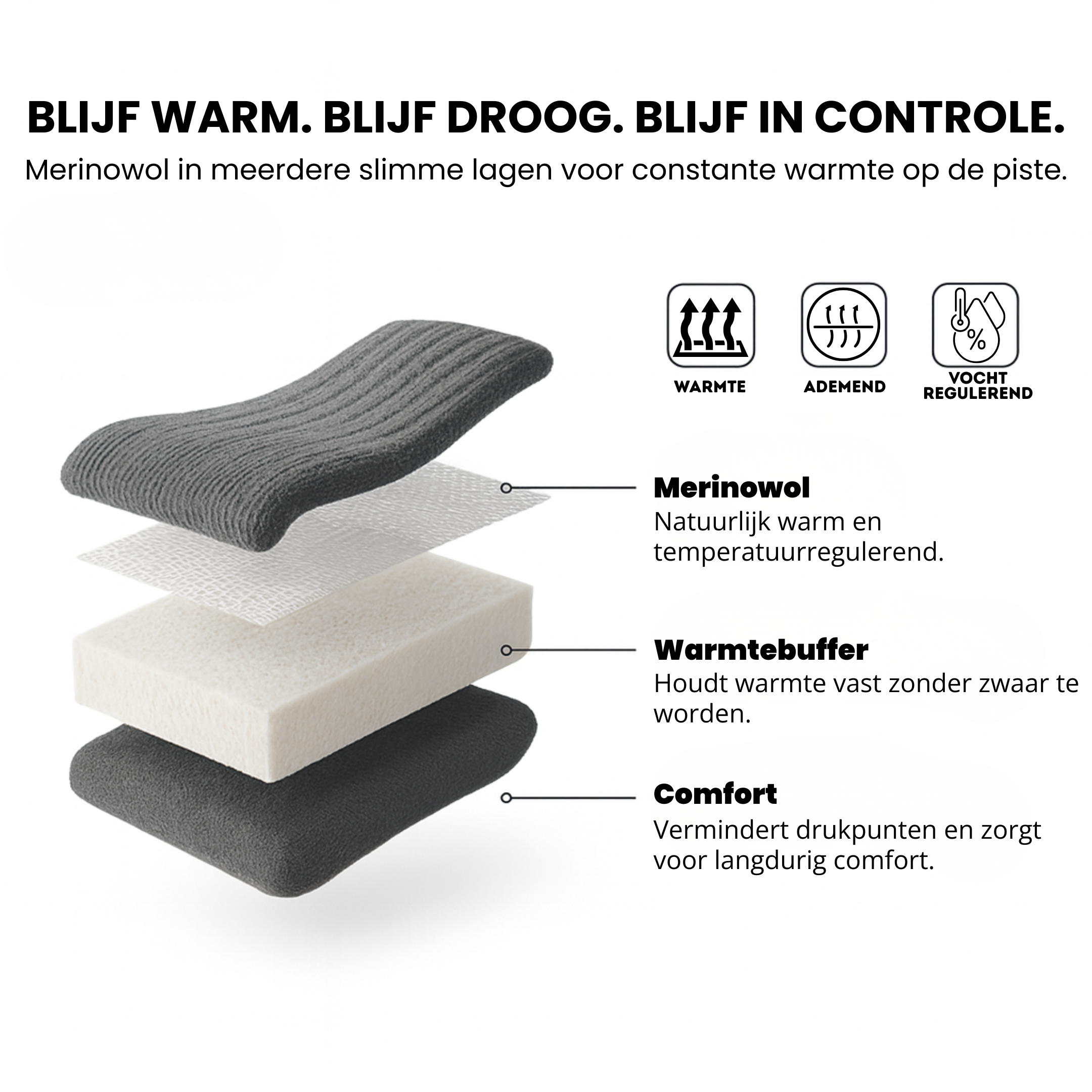 Merino Wol Skisokken