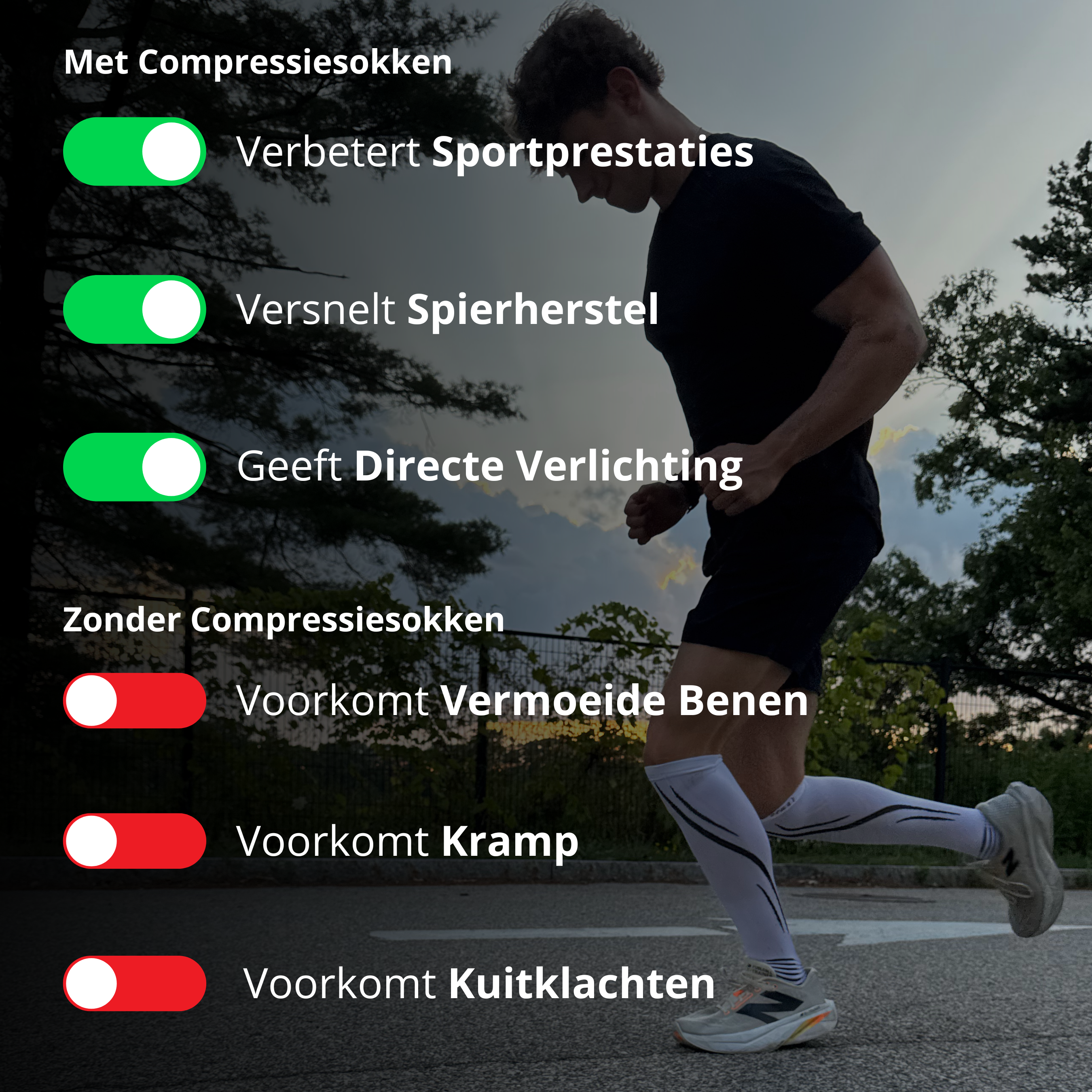 Performance Pro Running Socks - Herstel & Prestaties (Unisex)