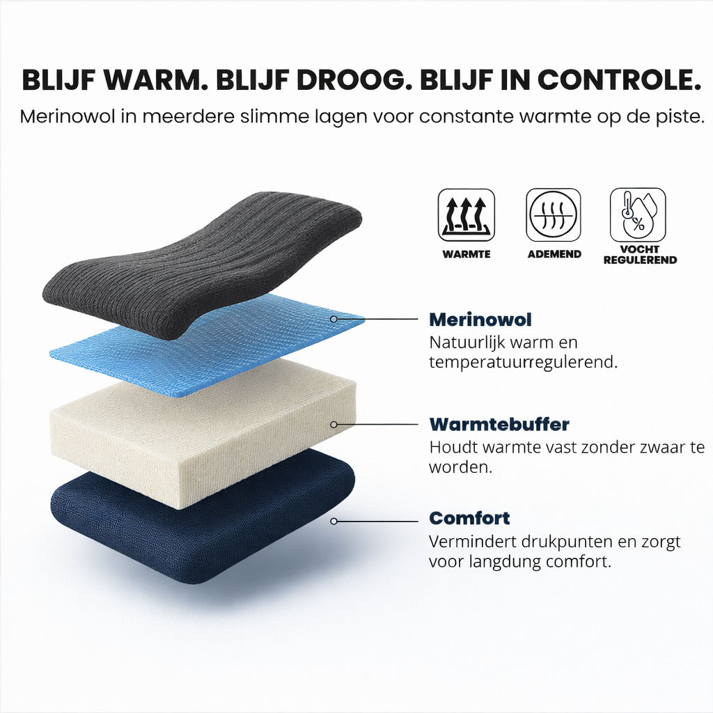 Merino Ski Compressiesokken (Unisex)