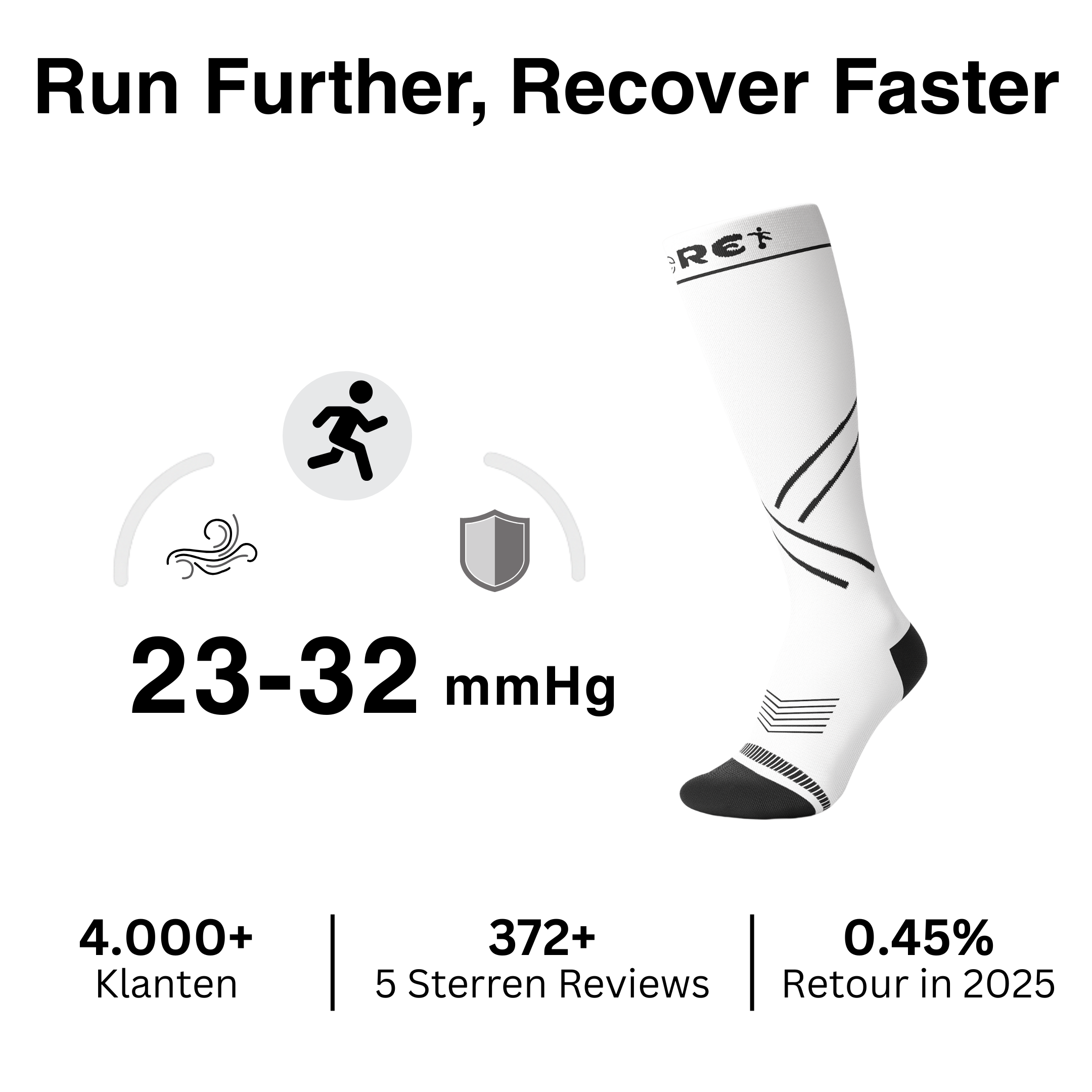 Advance Running Socks – Sneller Herstel & Prestaties (Unisex)
