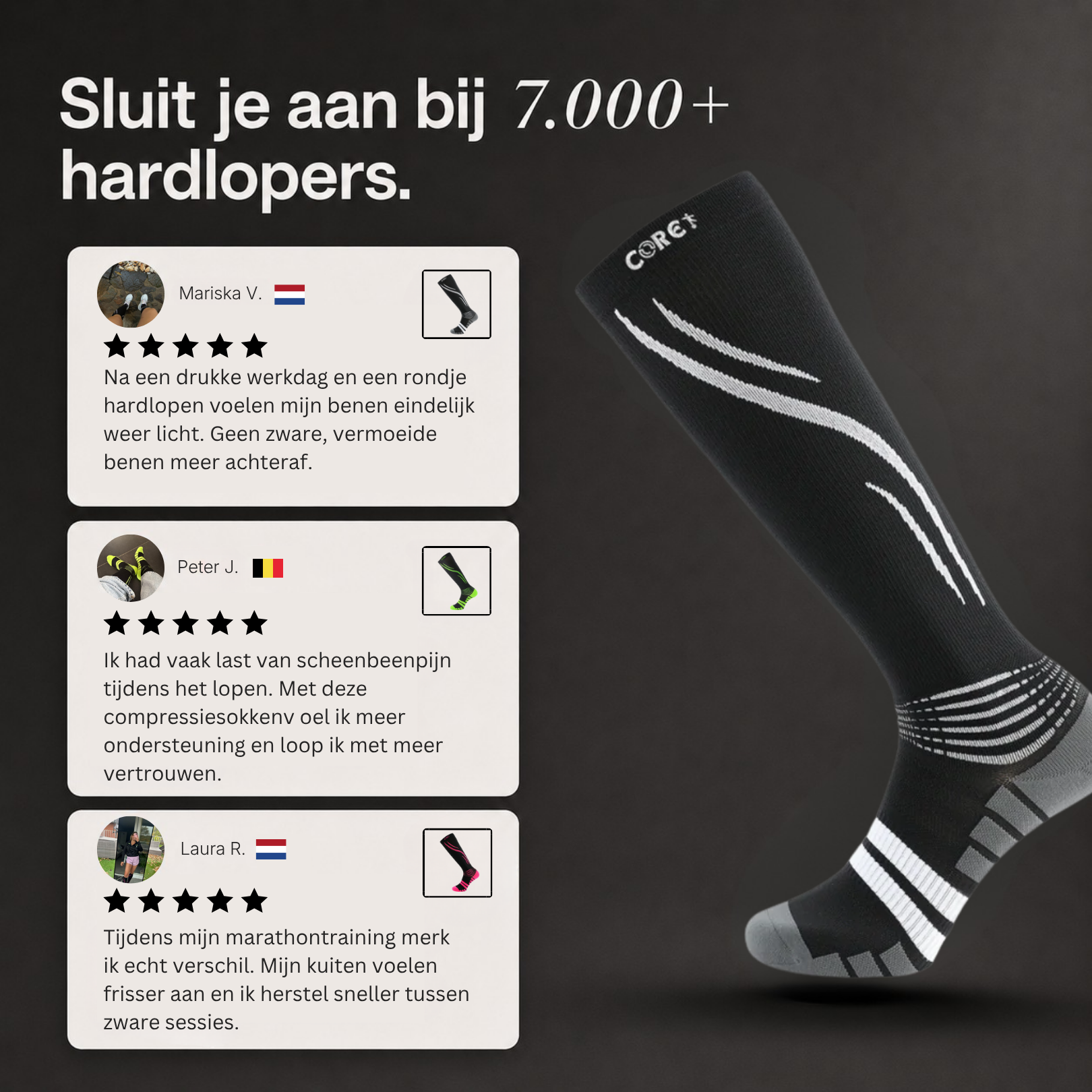 Performance Pro Running Socks - Herstel & Prestaties (Unisex)