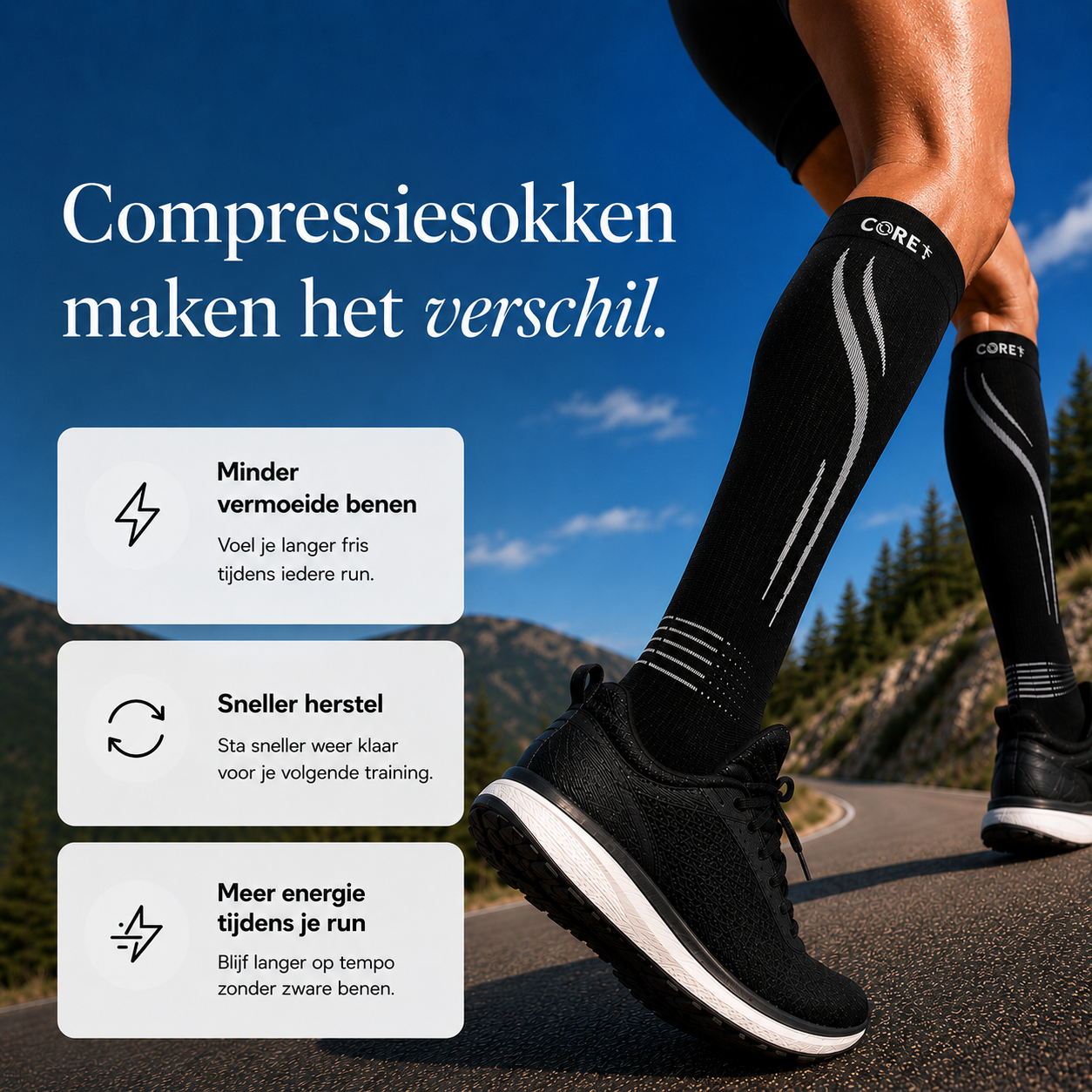 Performance Pro Running Socks - Herstel & Prestaties (Unisex)