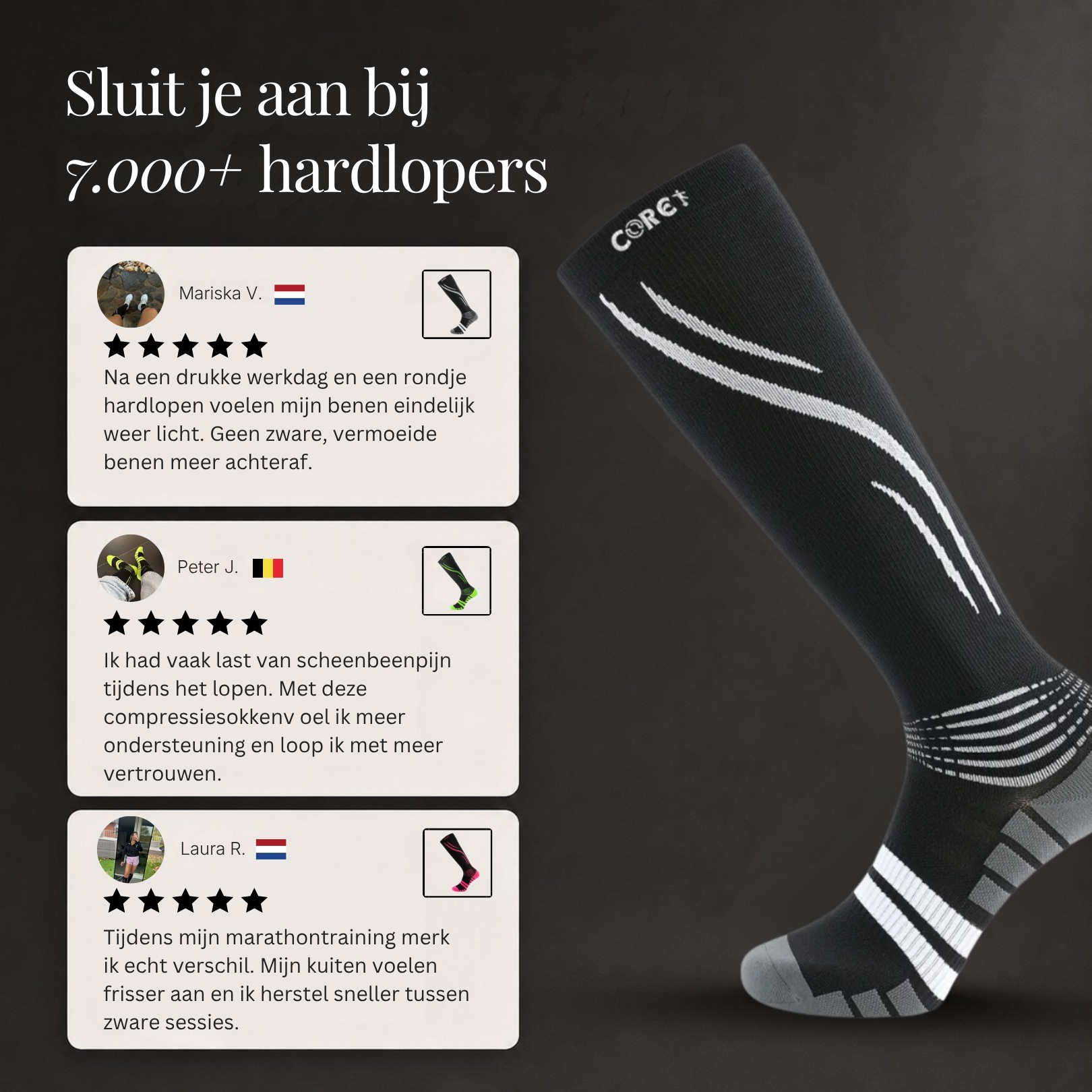 Performance Pro Running Socks - Herstel & Prestaties (Unisex)