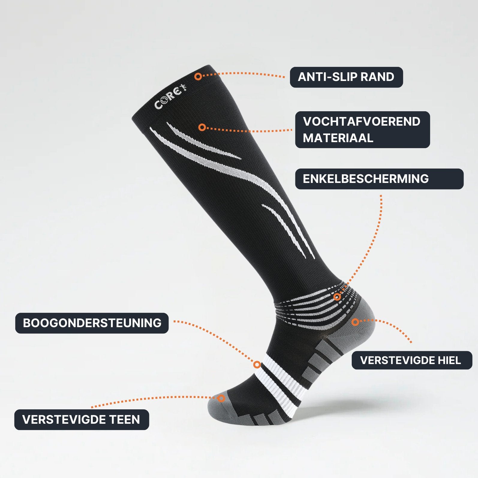 Performance Pro Compressiesokken Unisex - Corebalance